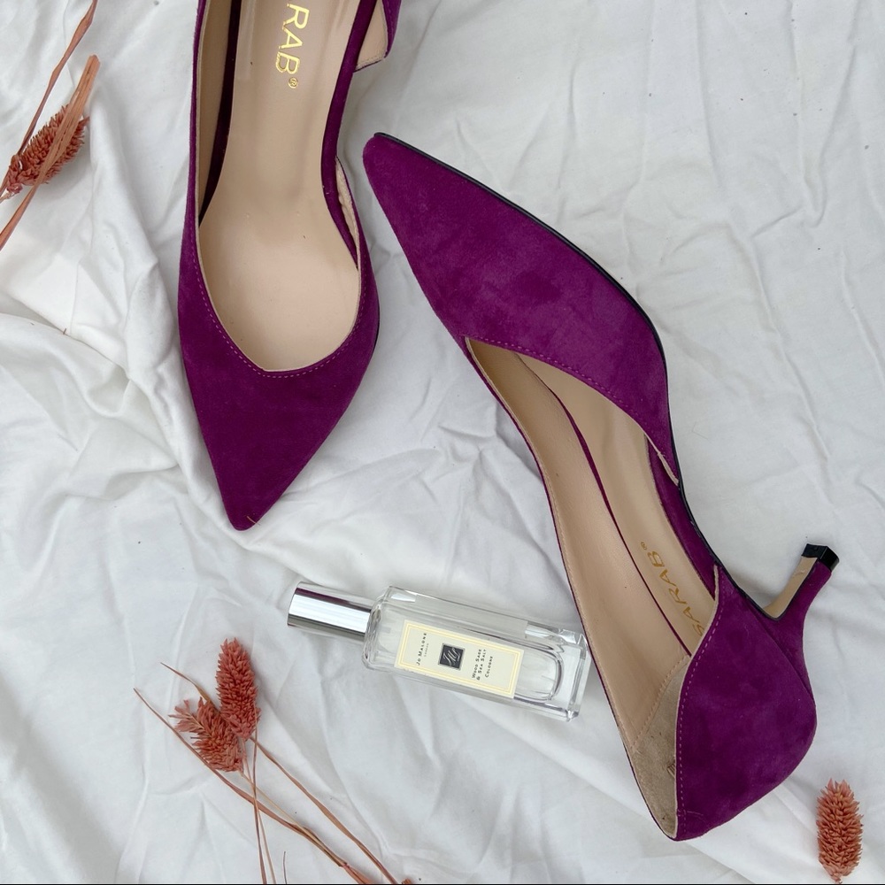 Suede lollipop heels